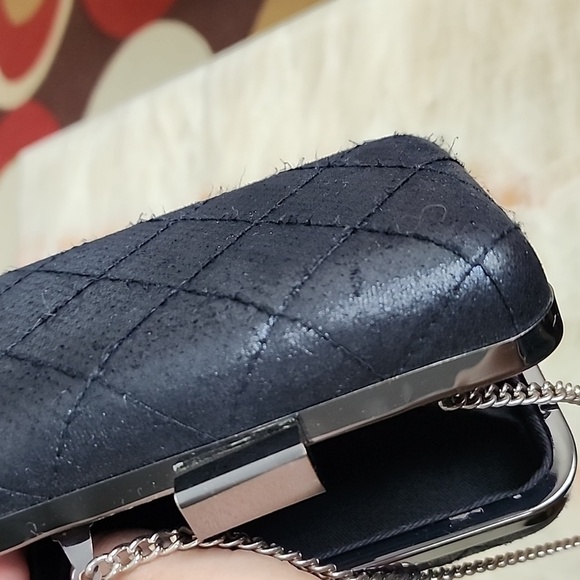 Sasha Vintage Metal Clutch Bag/ Forever21 Quilted Faux Leather Box Clutch - Picture 12 of 16